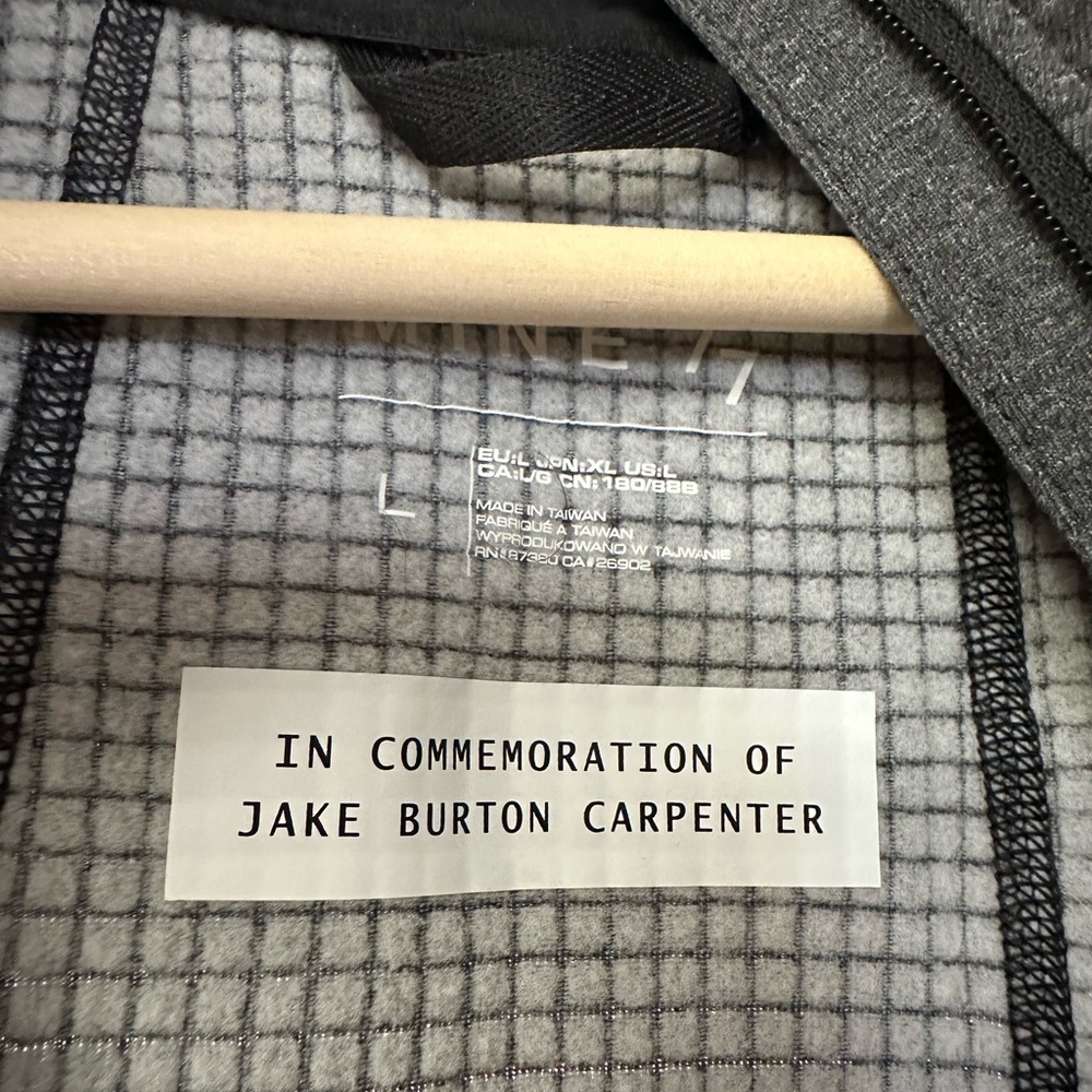 Large burton/mine 77 onesie.  Size large, grey.